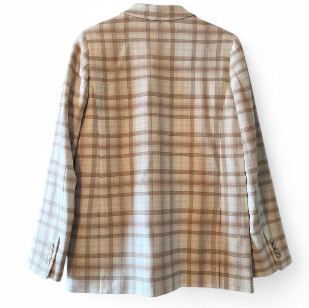 Aritzia Wilfred Destiny Double Breasted Plaid Professional Casual Blazer Size 4 - Picture 14 of 16